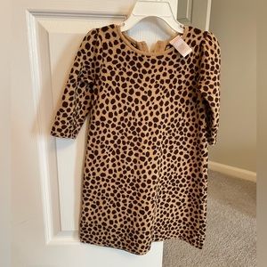 Janie and jack animal print sweater dress; great condition